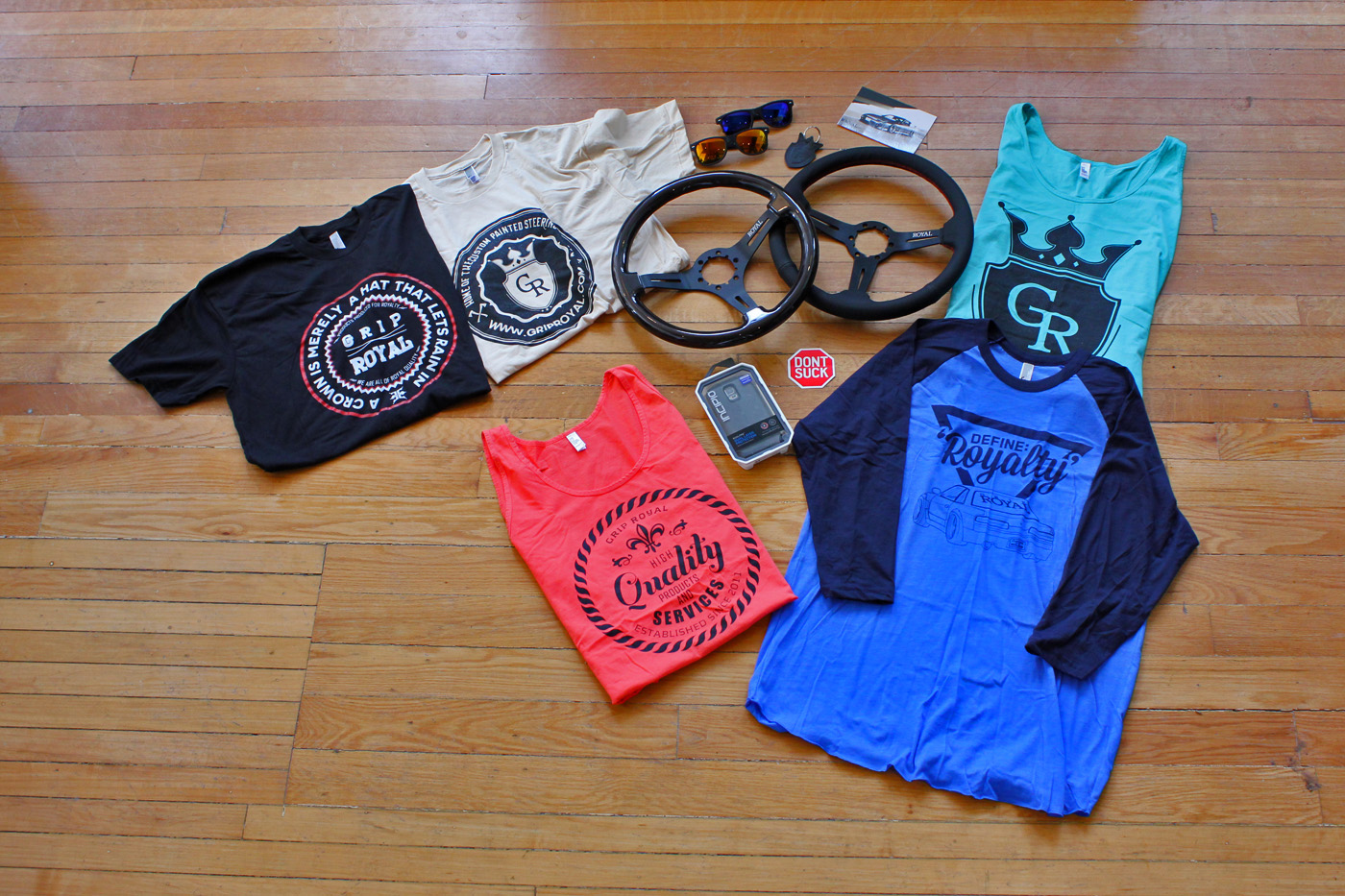 PASMAG Lifestyle Grip Royal Shirts Steering Wheel Sticker Sunglasses Phone Case Keychain 1
