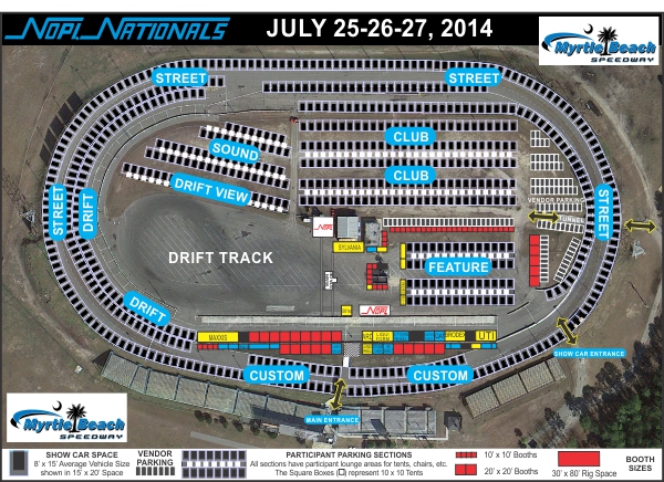 PASMAG NOPI Nationals Myrtle Beach Speedway South Carolina July 25 26 27 2014 Floorplan