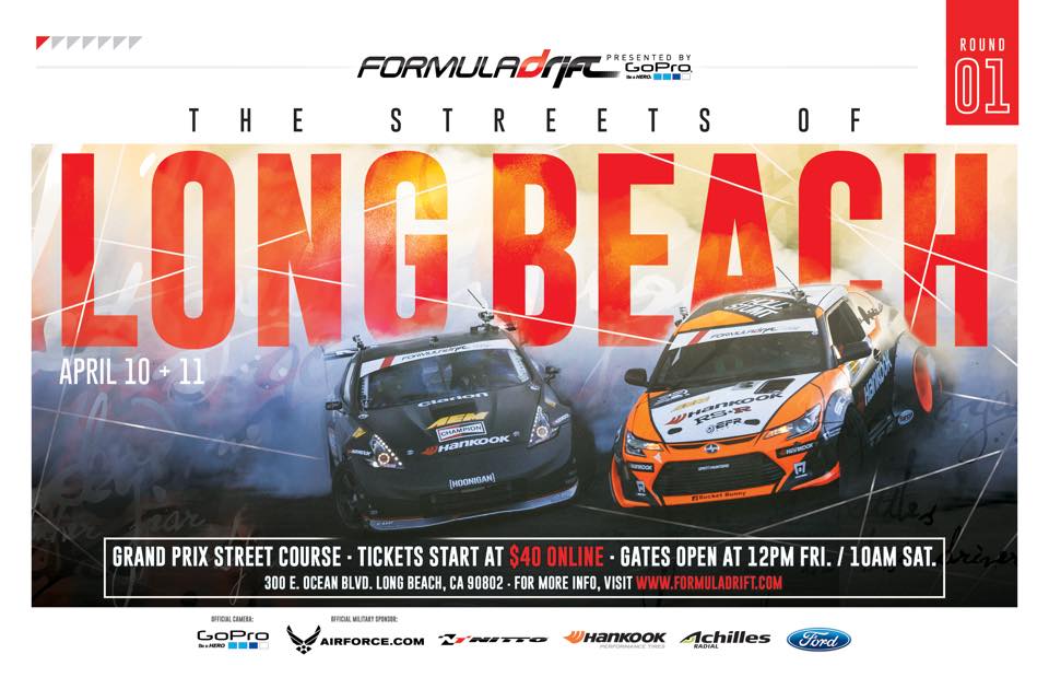 PASMAG Formula Drift Round 1 Streets of Long Beach CA April 2015 Flyer