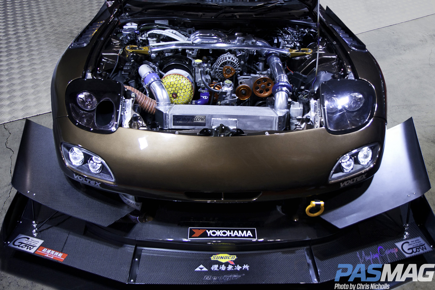 Car Shop Glow Mazda FD3S RX7 PASMAG Engine bay