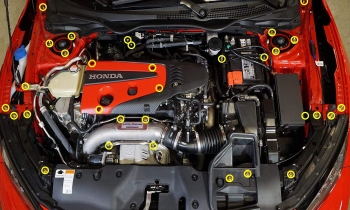Dress Up Bolts Stage 2 Titanium Hardware Engine Kit - Honda Civic Type R (2017-2021)