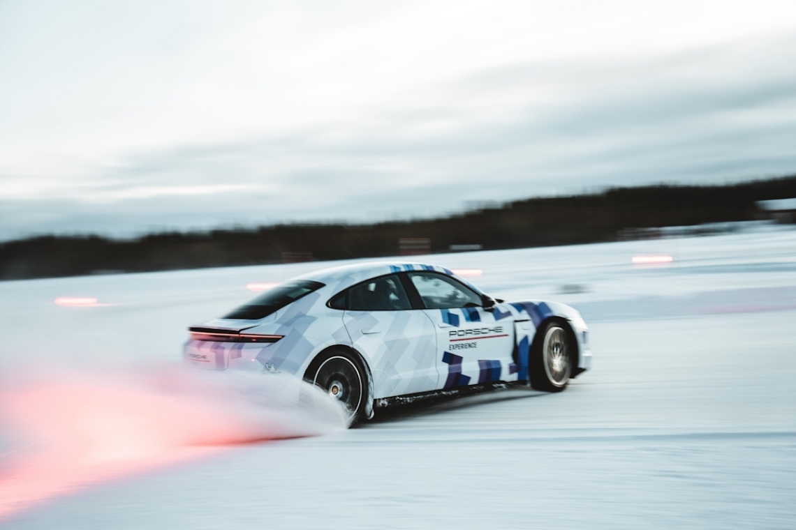 Porsche Taycan Sets New Drift Record on Ice