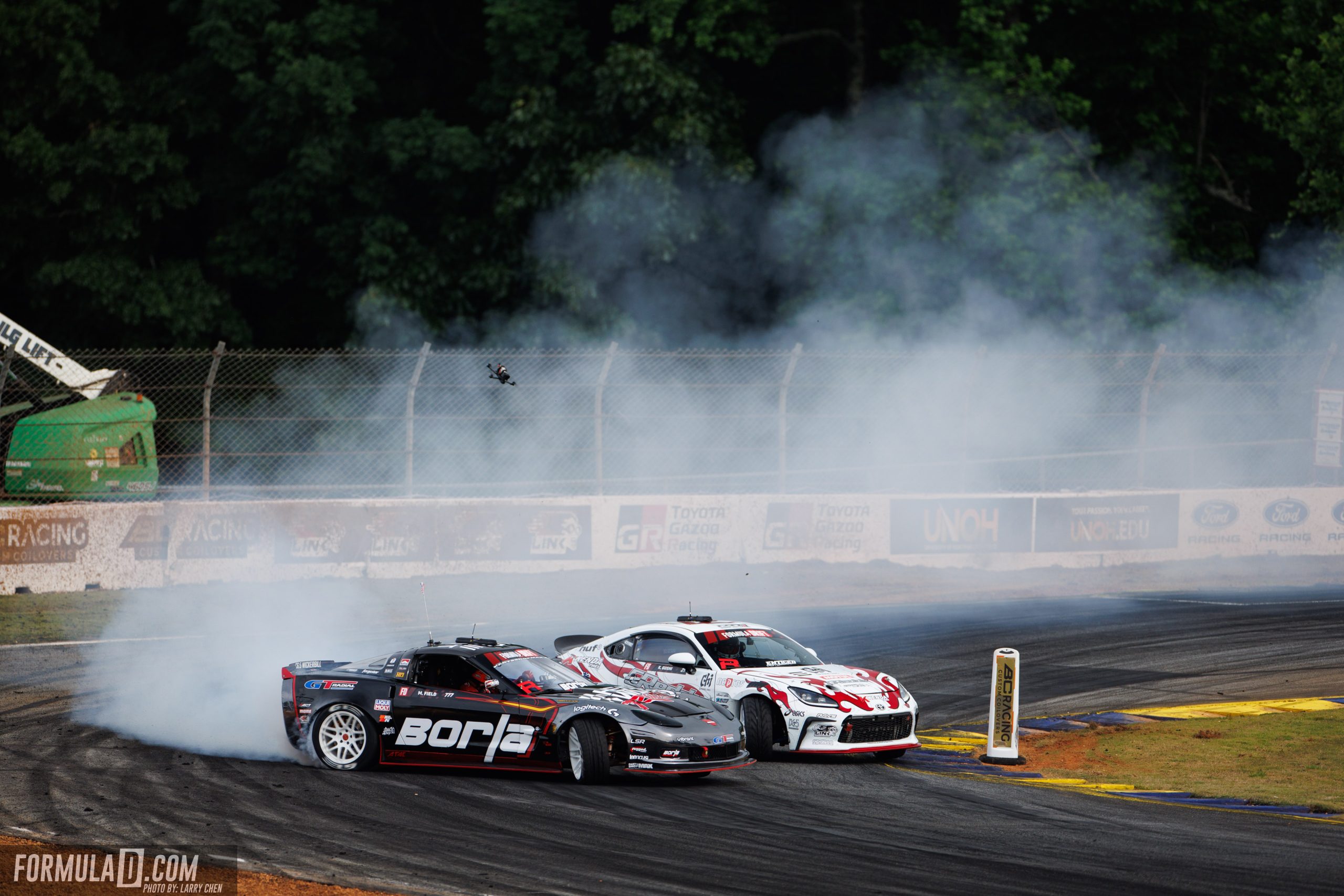 Matt Field and Ken Gushi battle during Formula Drift PRO Championship competition at Road Atlanta in 2026