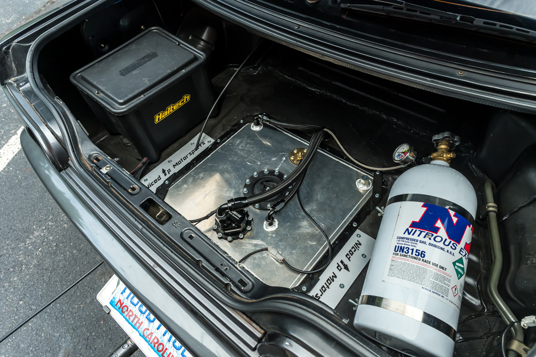 Cee Vann’s gray 1990 Nissan Skyline GT-R with high-horsepower RB30 setup, drag-focused details, and race-ready exterior and interior upgrades.