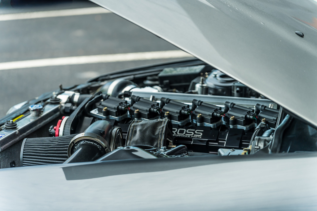 Cee Vann’s gray 1990 Nissan Skyline GT-R with high-horsepower RB30 setup, drag-focused details, and race-ready exterior and interior upgrades.