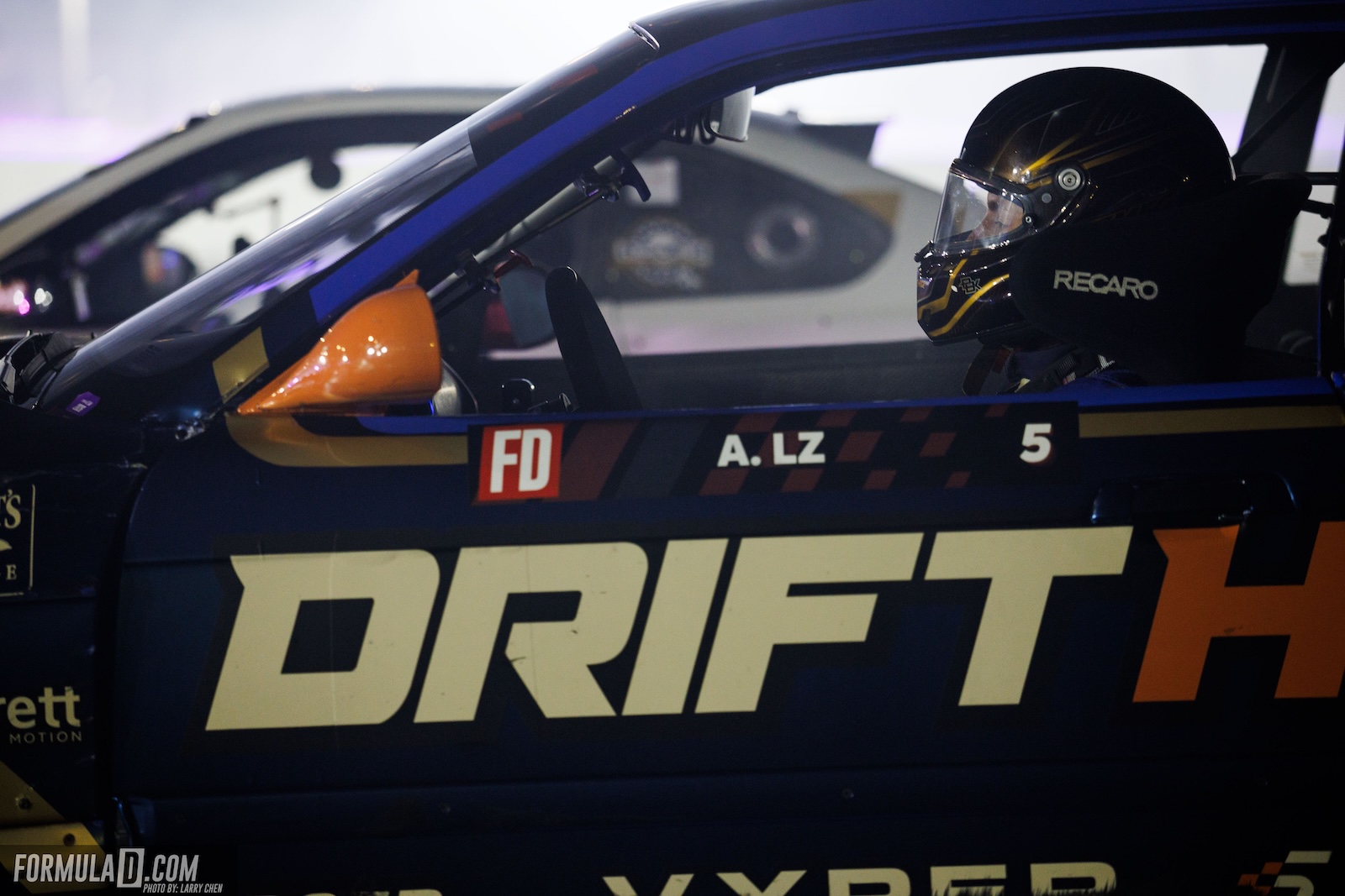 Adam LZ behind the wheel of his Drift HQ BMW during Round 8 of the 2026 Formula Drift PRO Championship in Long Beach, California.