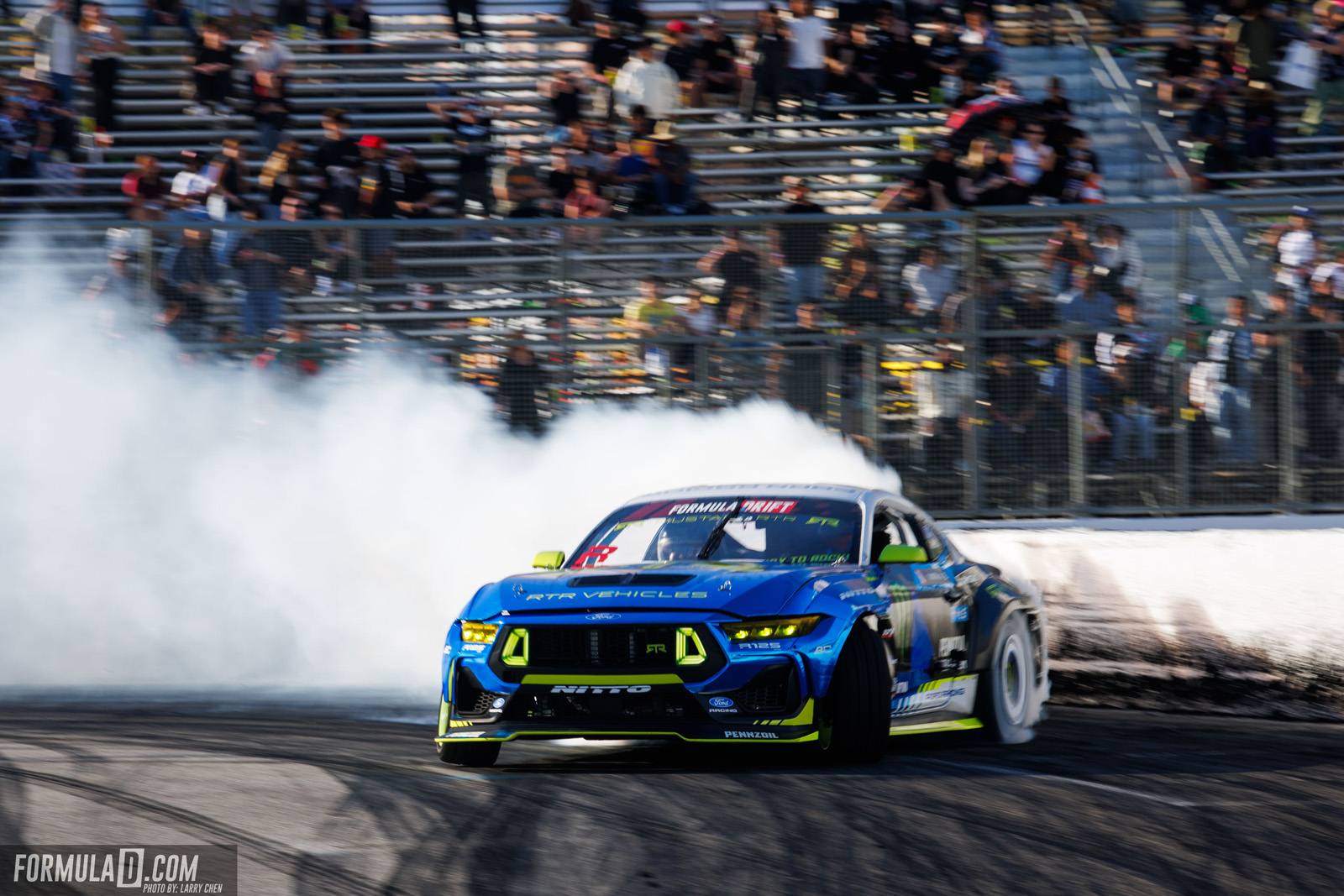 Formula Drift PRO Round 8 action at the 2026 Shoreline Showdown in Long Beach, California.