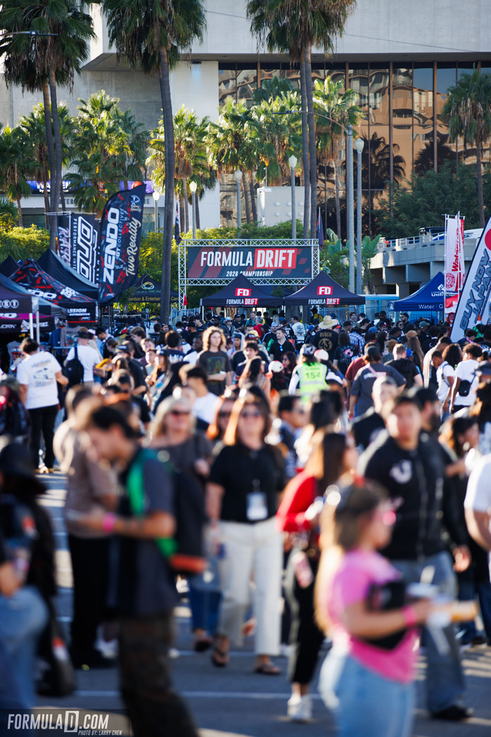 Formula Drift PRO Round 8 action at the 2026 Shoreline Showdown in Long Beach, California.