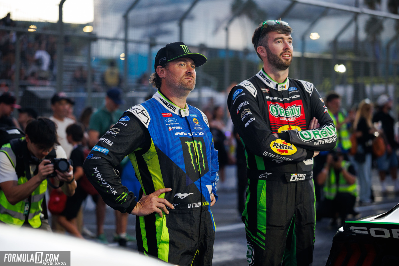Formula Drift PRO Round 8 action at the 2026 Shoreline Showdown in Long Beach, California.
