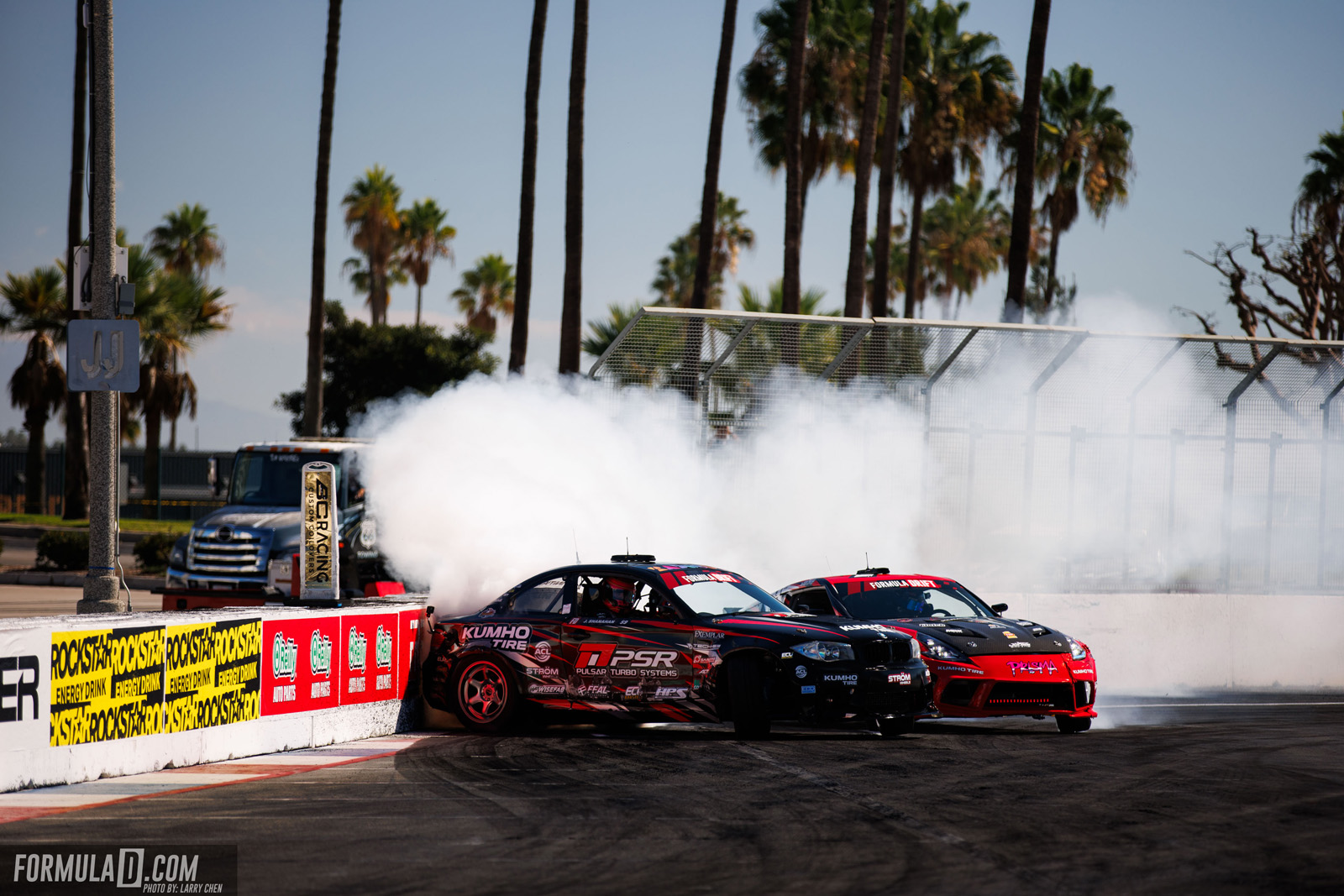 Formula Drift PRO Round 8 action at the 2026 Shoreline Showdown in Long Beach, California.