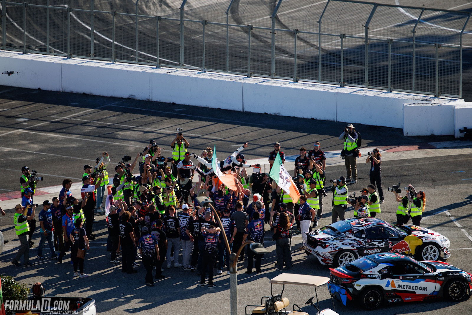 Formula Drift PRO Round 8 action at the 2026 Shoreline Showdown in Long Beach, California.