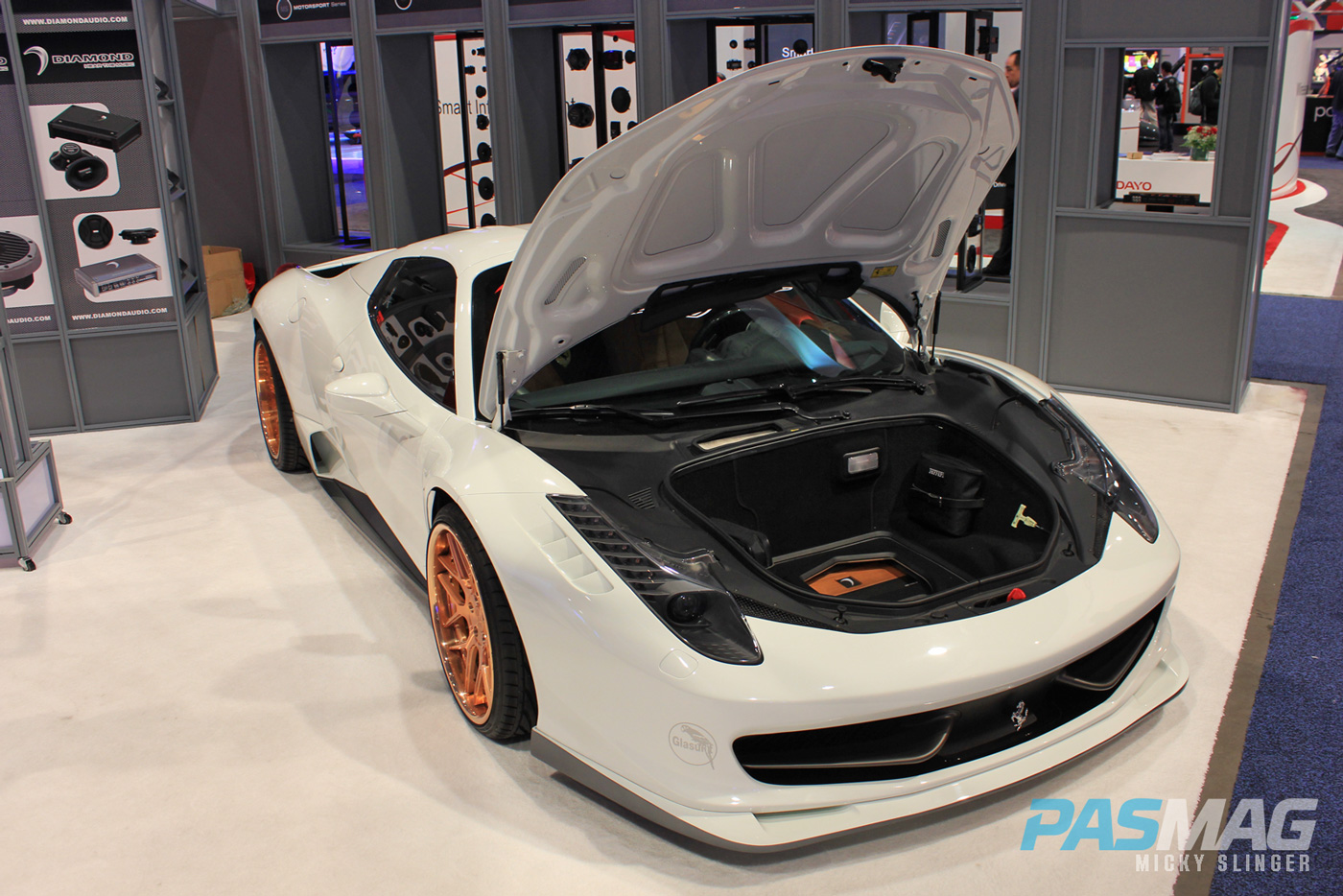 PASMAG CES 2015 Las Vegas NV Diamond Audio Ferrari 458 Amplifier