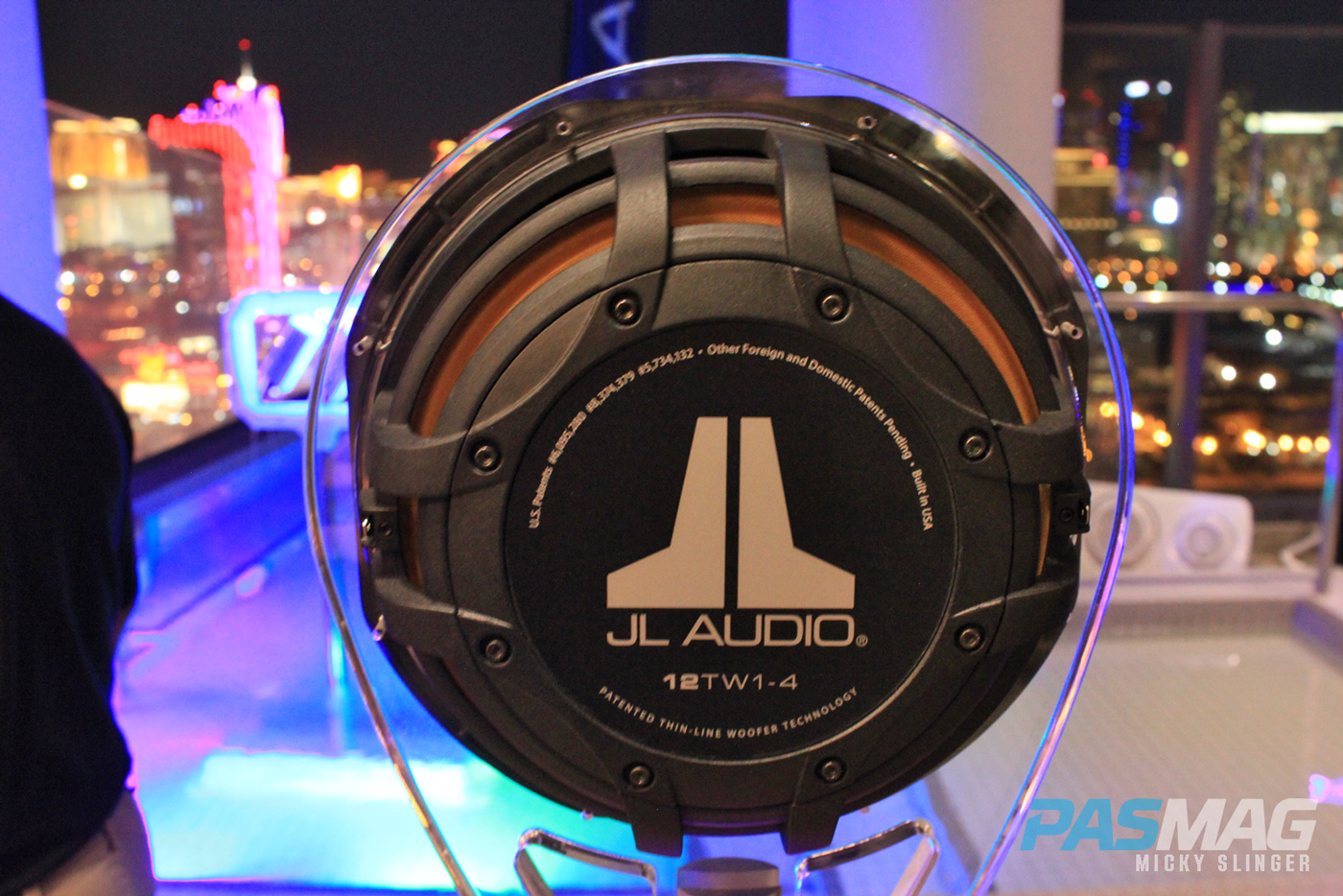 PASMAG CES 2015 Las Vegas NV JL Audio 12TW1-4 Subwoofer rear