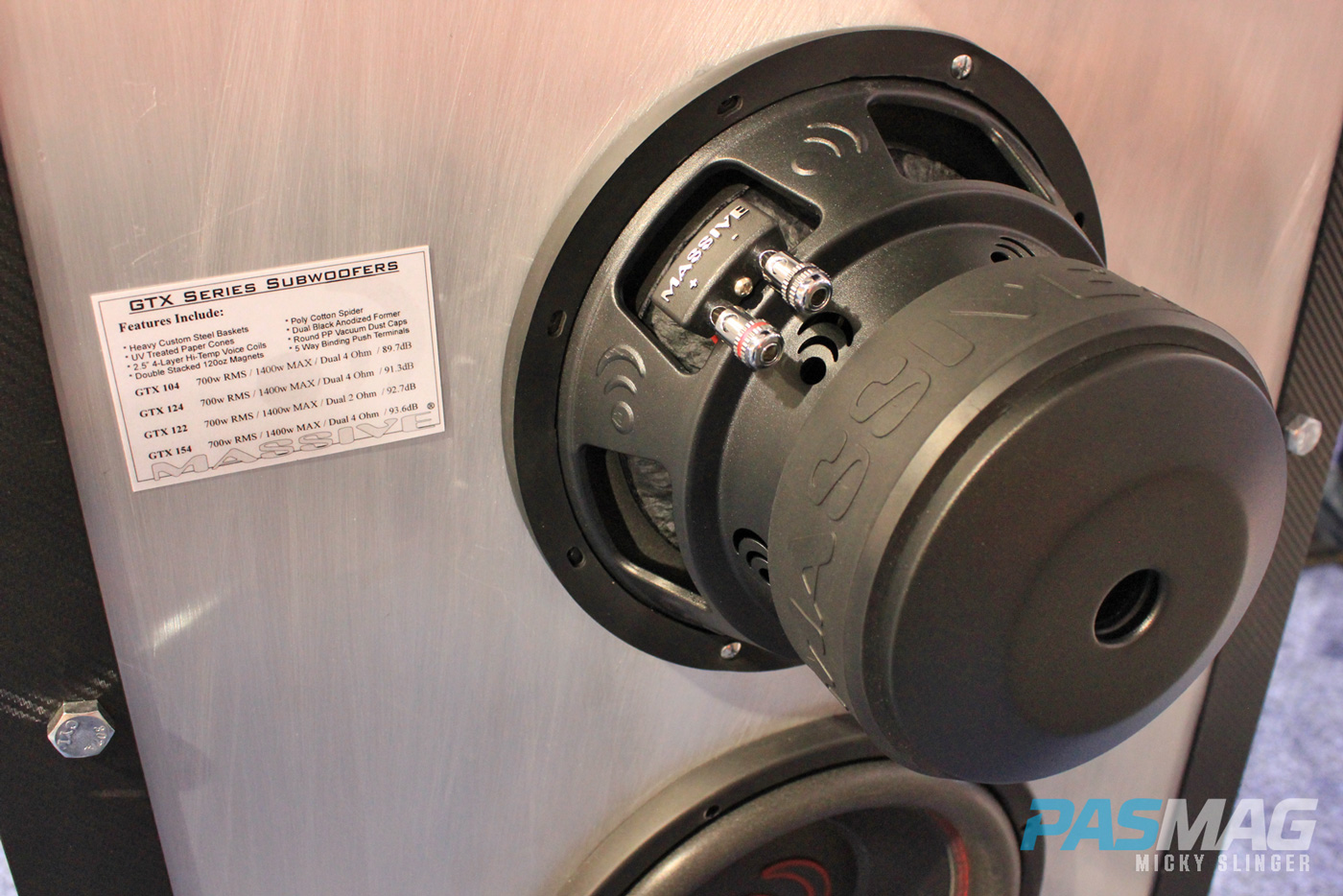 PASMAG CES 2015 Las Vegas NV Massive GTX Subwoofer rear
