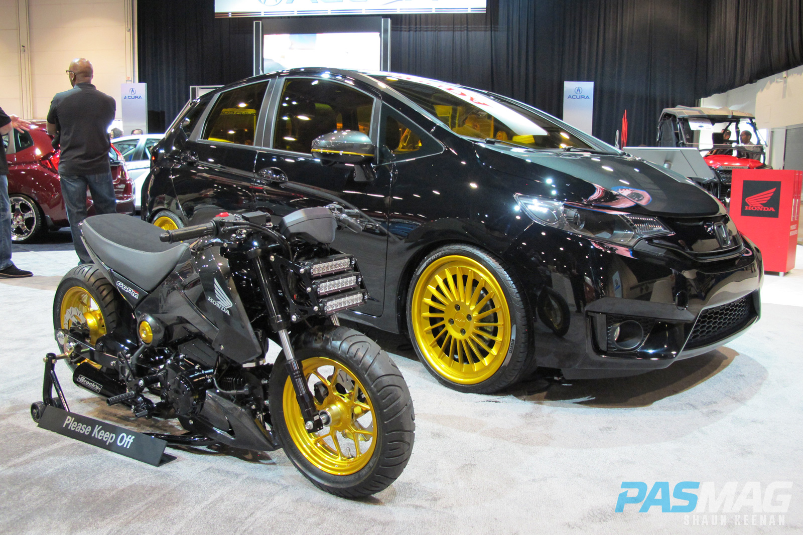 SEMA 2014 Las Vegas Honda Fit Challenge MAD Industries side bike