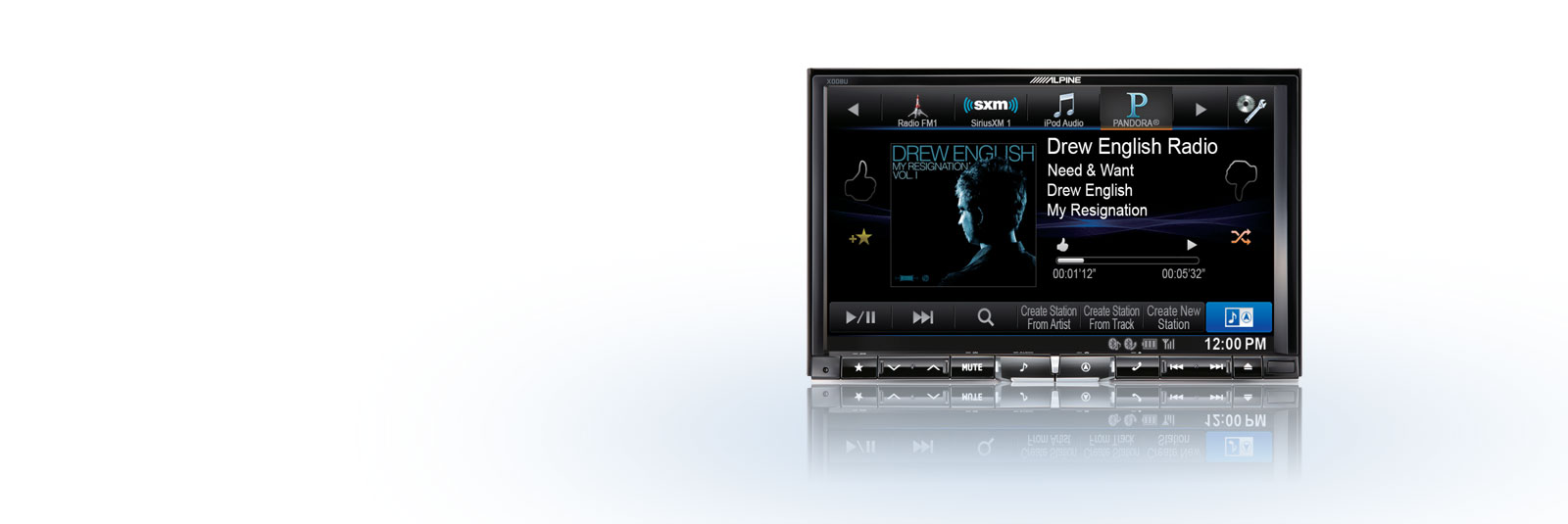 PASMAG Alpine Electronics Audio Video LCD Head Unit Bluetooth USB Navigation HD Radio iPod Disc DVD CD x800u Pandora