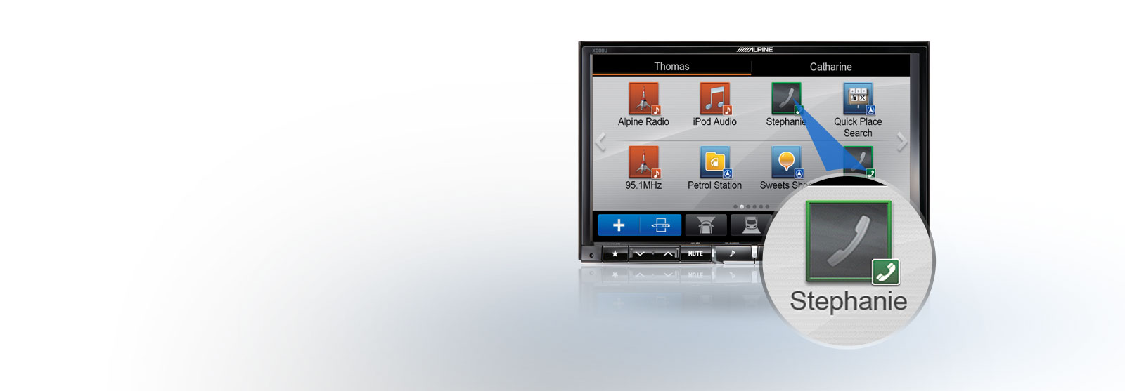 PASMAG Alpine Electronics Audio Video LCD Head Unit Bluetooth USB Navigation HD Radio iPod Disc DVD CD x800u Touch Screen