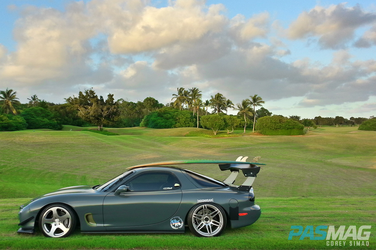 PASMAG Trending Big Country Labs Corey Simao Kauai Made Mazda RX7 side