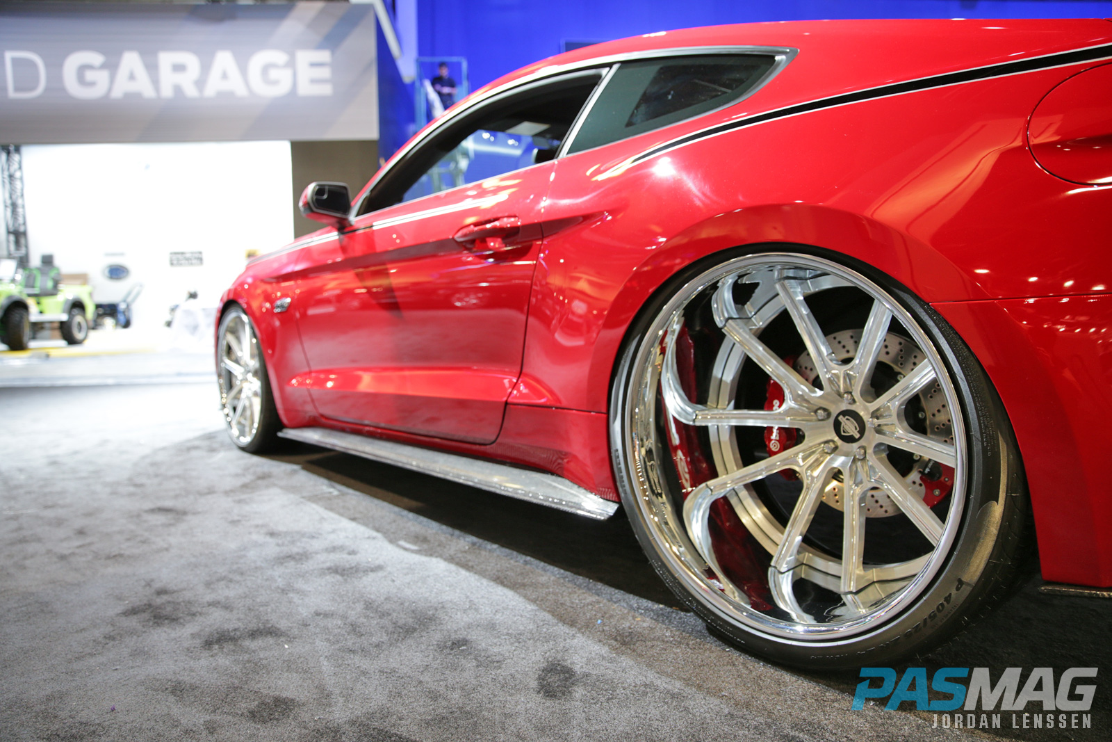 PASMAG SEMA CGS Performance Supercharger 2015 Ford Mustang GT Fastback Kompression rear side