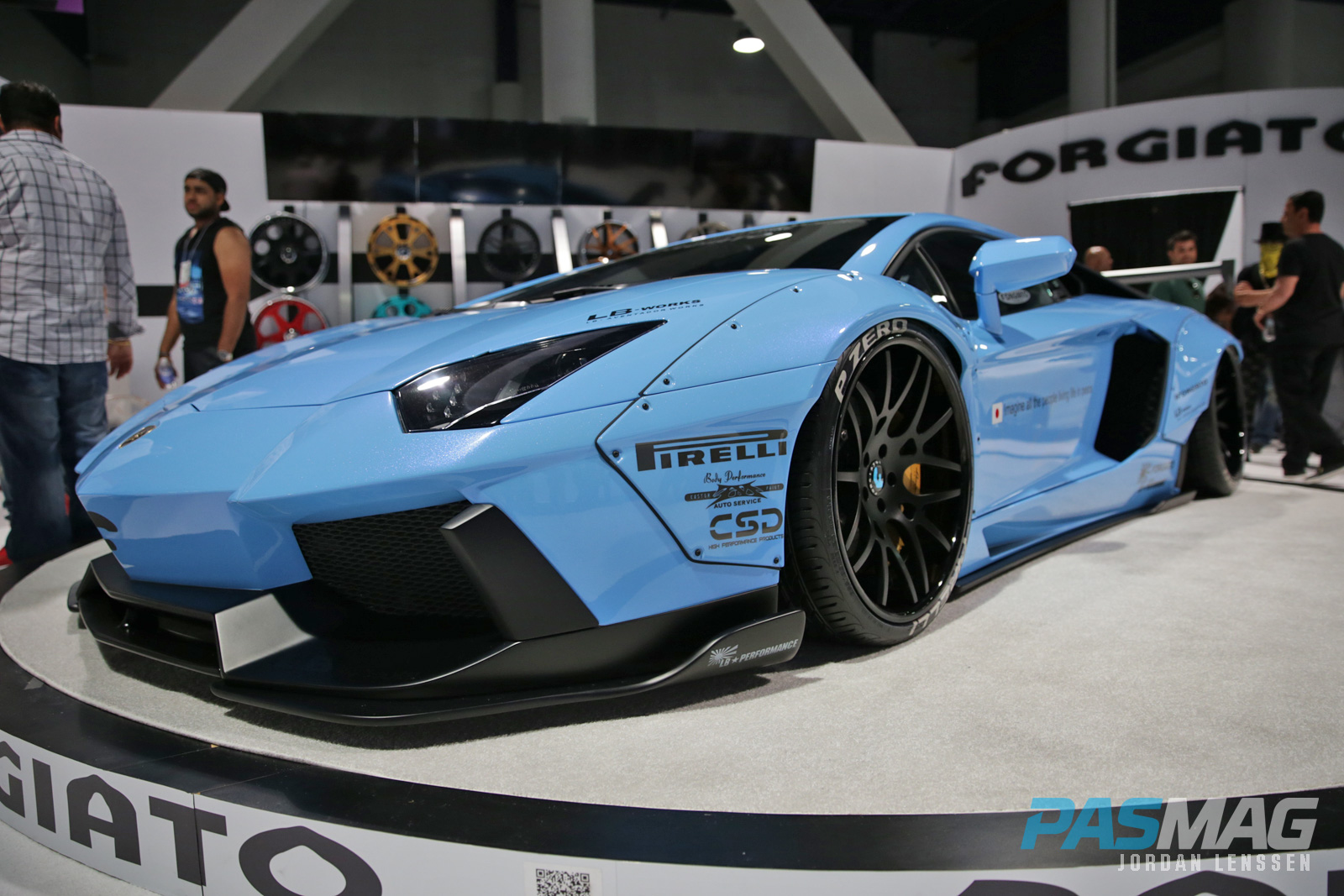 PASMAG forgiato liberty walk performance lb works lamborghini aventador front driver angle2