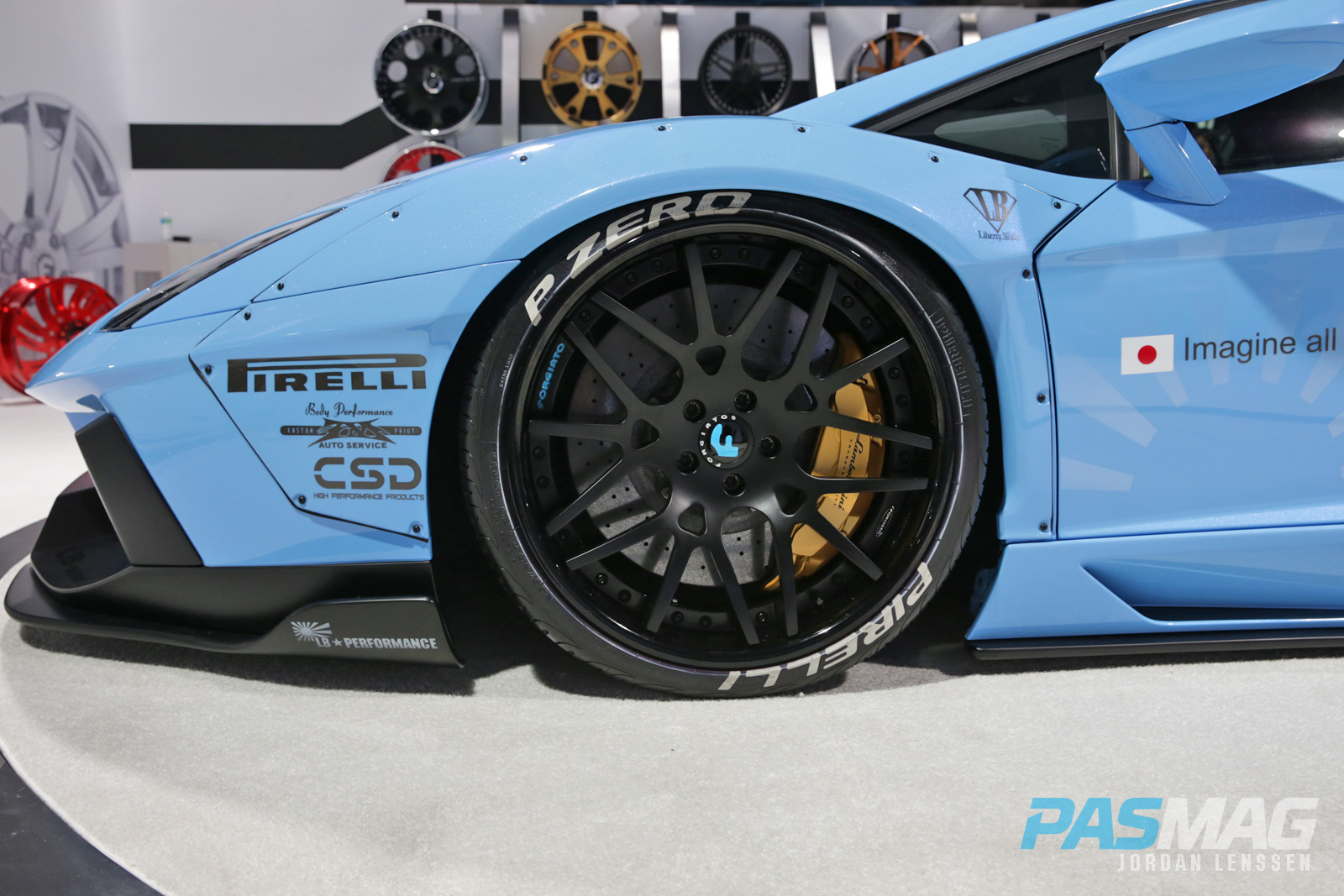 PASMAG forgiato liberty walk performance lb works lamborghini aventador front driver wheel
