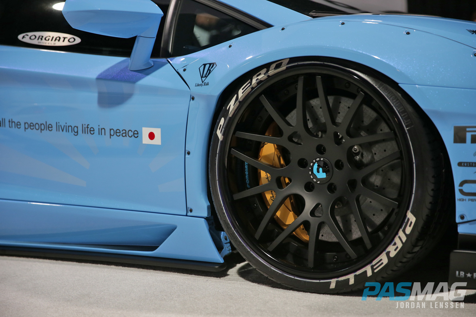 PASMAG forgiato liberty walk performance lb works lamborghini aventador front passenger close