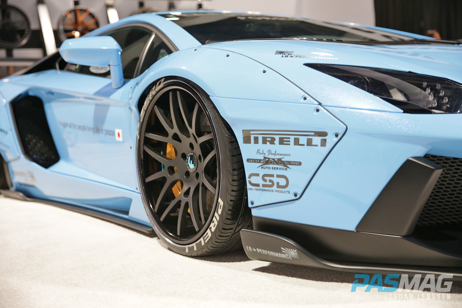 PASMAG forgiato liberty walk performance lb works lamborghini aventador front passenger front angle