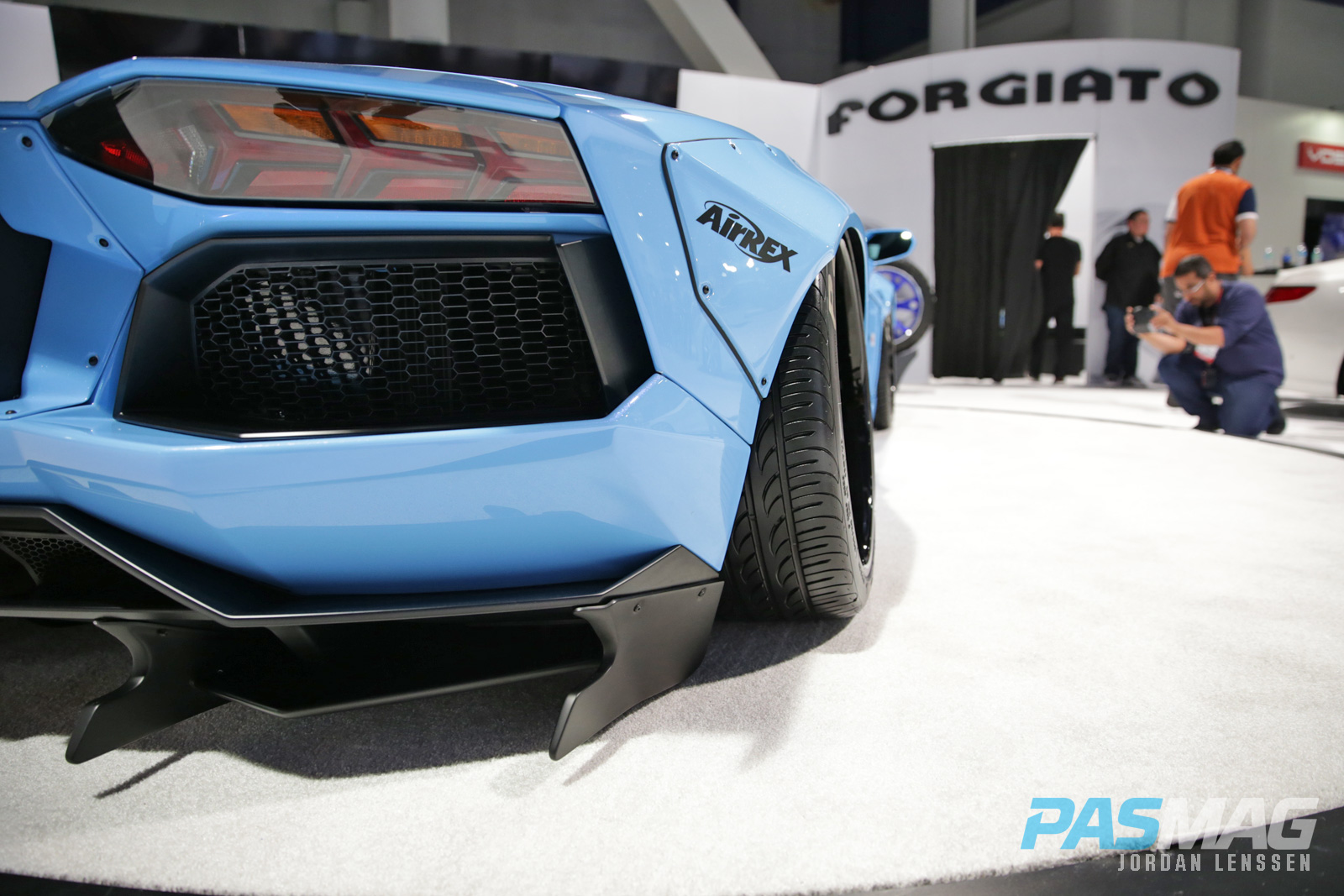 PASMAG forgiato liberty walk performance lb works lamborghini aventador rear passenger angle