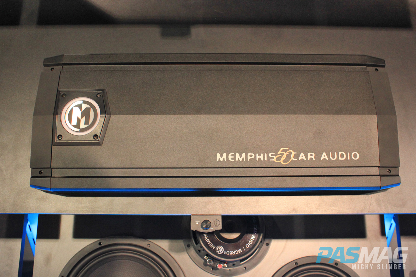 PASMAG CES 2015 Memphis Car Audio 50th Anniversary 1949 Crosley Business Coupe Restoration Limited Edition Amplifier top