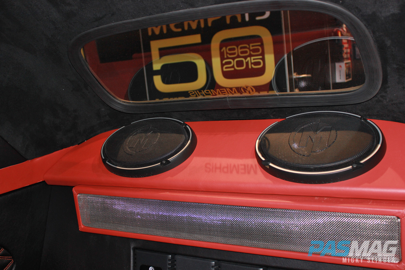 PASMAG CES 2015 Memphis Car Audio 50th Anniversary 1949 Crosley Business Coupe Restoration Subwoofers rear panel