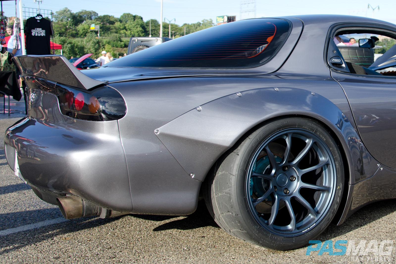 PASMAG StanceWI OnPointMotorsports Mazda RX7 Rocket Bunny LS Swap rear