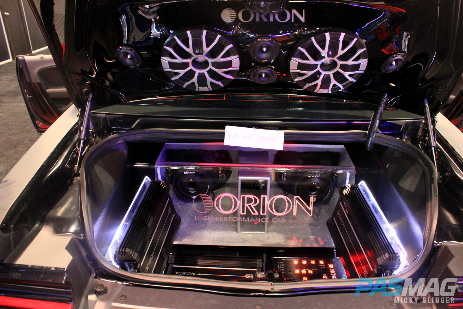 PASMAG CES 2015 Orion Car Audio XTR Dodge Challenger subwoofers amplifiers lights top