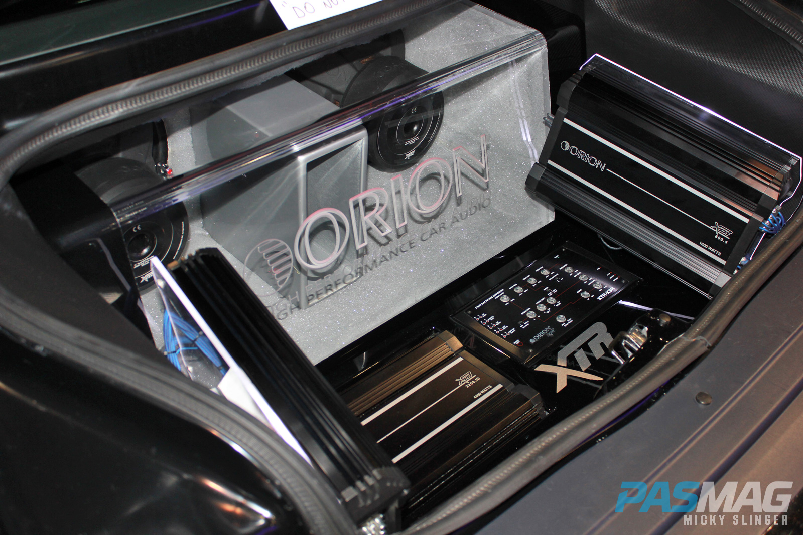 PASMAG CES 2015 Orion Car Audio XTR Dodge Challenger subwoofers amplifiers side