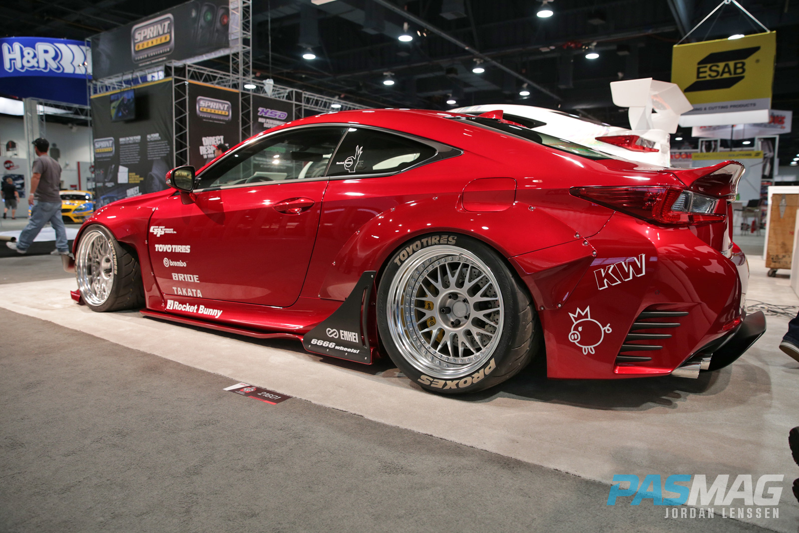 PASMAG 2015 Lexus RCF Rocket Bunny KW Suspensions Enkei Toyo  rear far