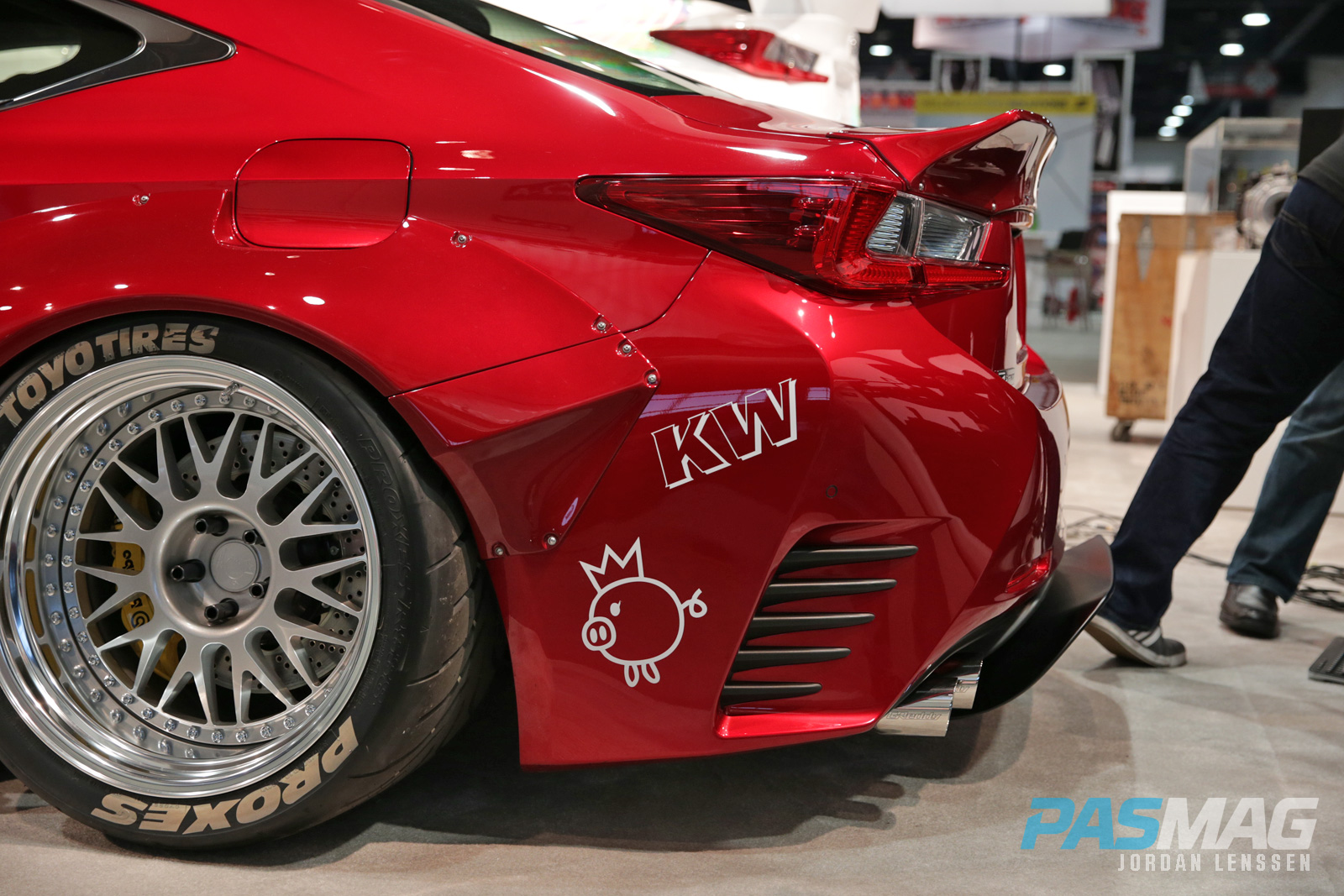PASMAG 2015 Lexus RCF Rocket Bunny KW Suspensions Enkei Toyo rear