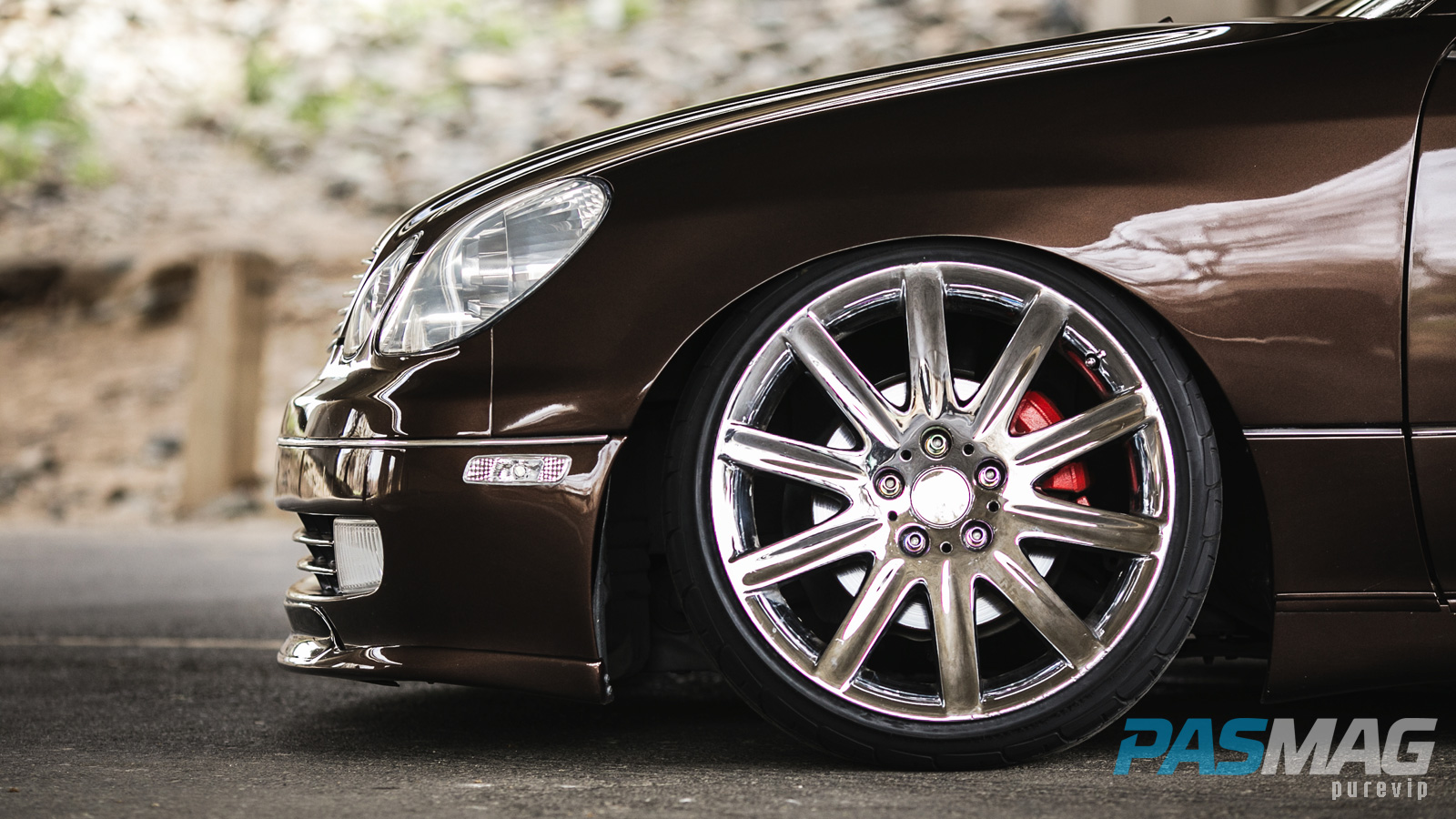 PASMAG Tuner Battlegrounds SPOCOM Jeff Isidro 1999 Lexus GS300 PureVIP front wheel
