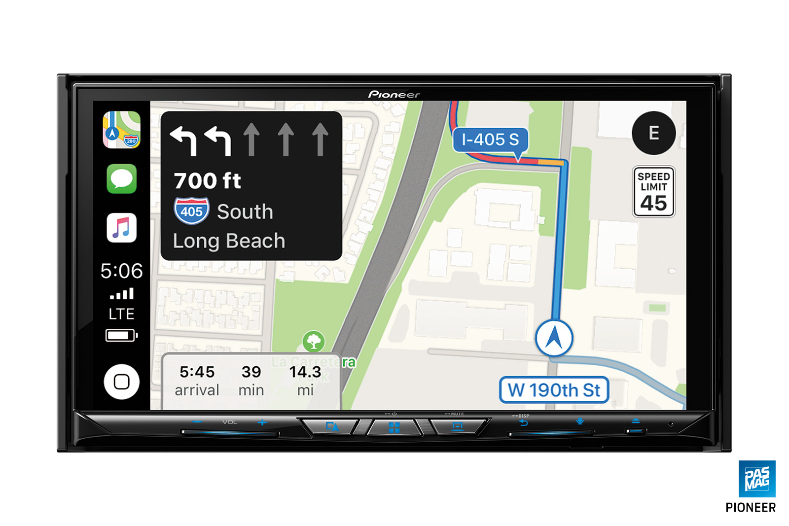 Pioneer AVIC W8400NEX CarPlay Map UI